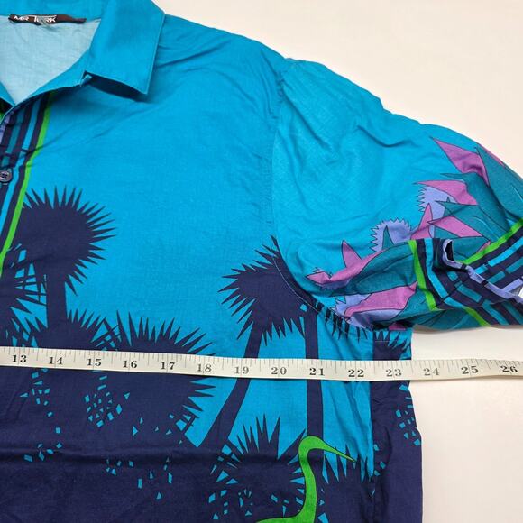Mr Turk Desert All Over Print AOP Short Sleeve Button Shirt Men XL - Picture 10 of 11